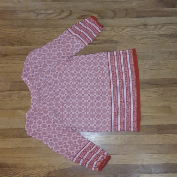 Anne Carson Red Pattern Blouse - Picture 6 of 13